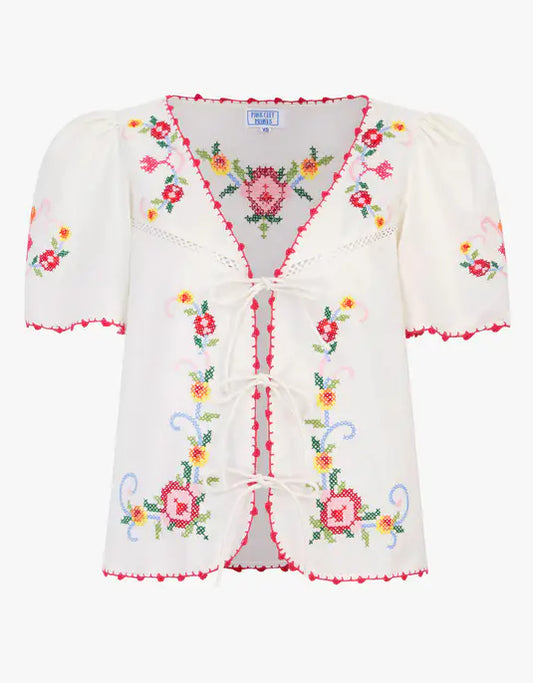 GIA TOP - Rose Cross Stitch