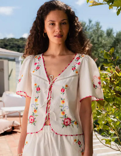 GIA TOP - Rose Cross Stitch
