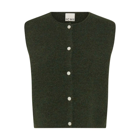 SLEEVLESS KNIT - Dark Green