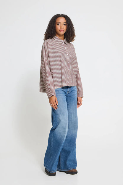 ICHI Striped Shirt - Zinfandel Stripe