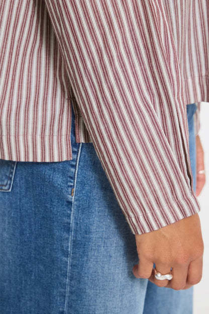 ICHI Striped Shirt - Zinfandel Stripe