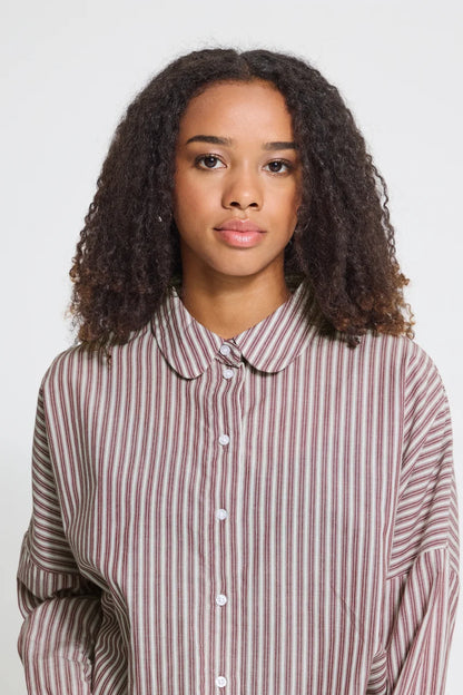ICHI Striped Shirt - Zinfandel Stripe