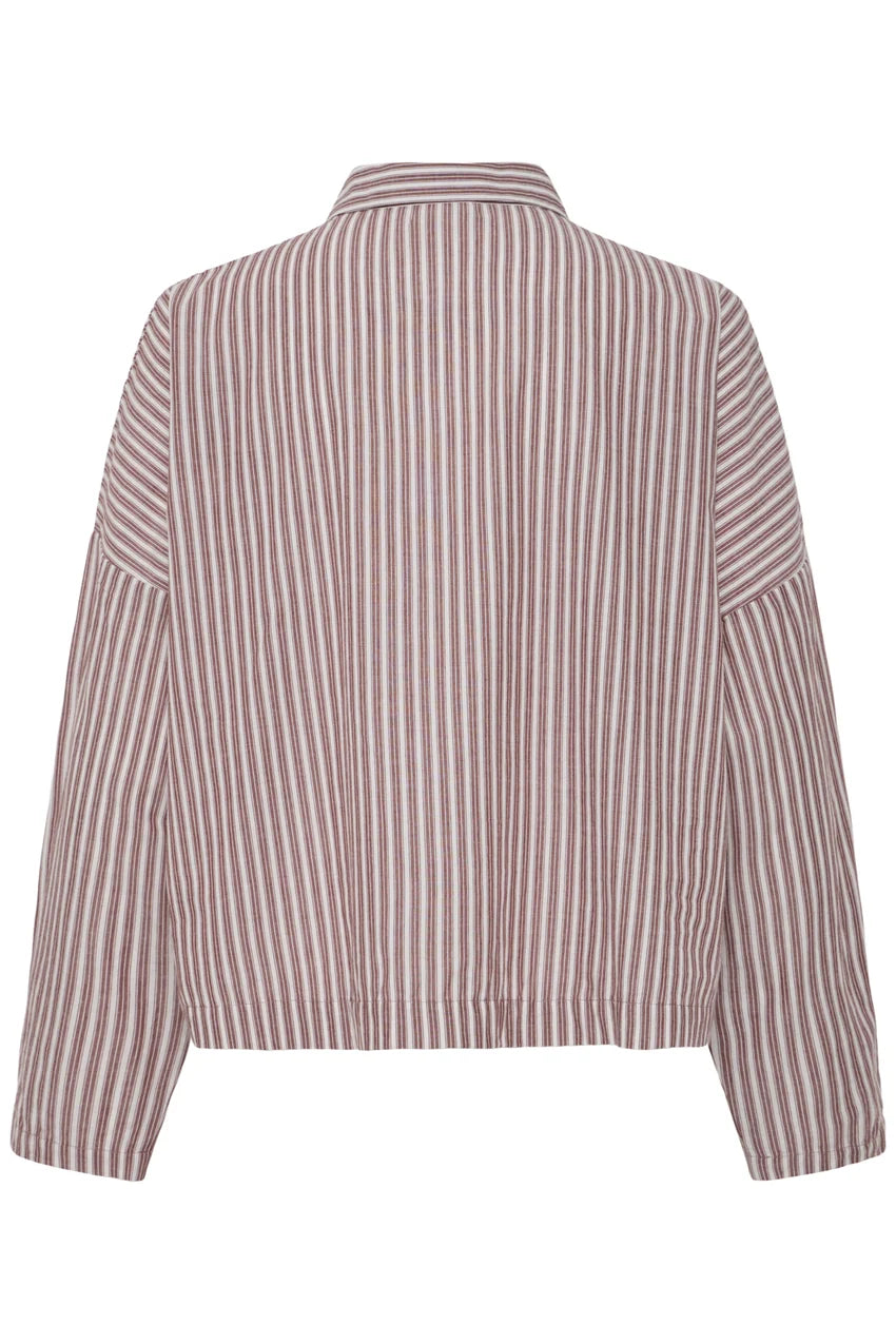 ICHI Striped Shirt - Zinfandel Stripe