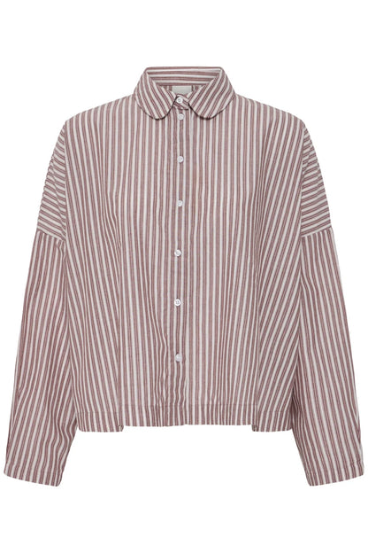 ICHI Striped Shirt - Zinfandel Stripe