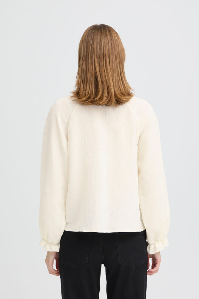 LONG SLEEVE TOP - Ecru