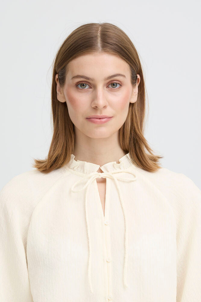 LONG SLEEVE TOP - Ecru