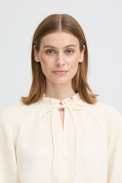 LONG SLEEVE TOP - Ecru
