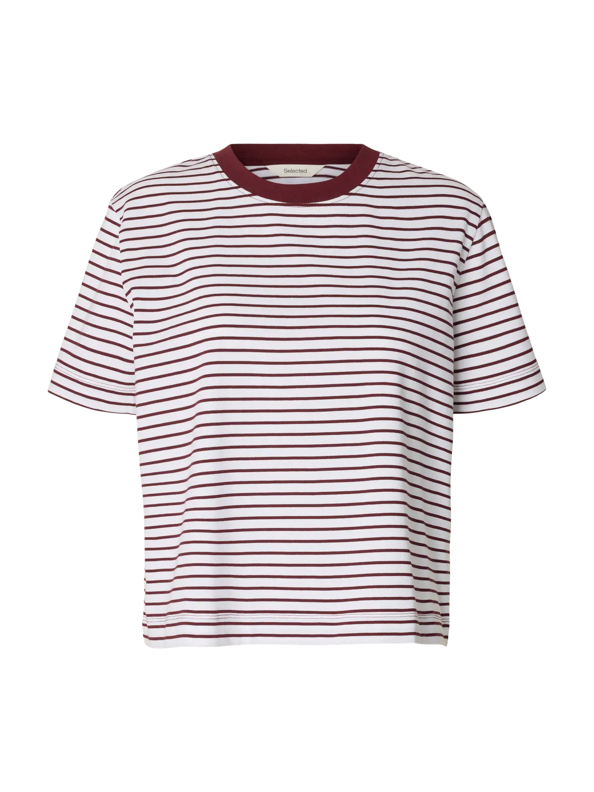 SELECTED STRIPED BOXY TEE - Port Stripe