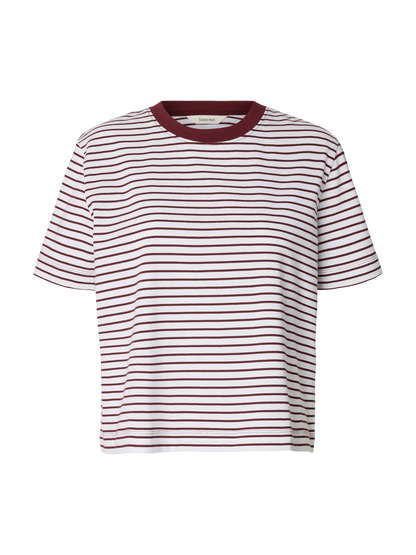 SELECTED STRIPED BOXY TEE - Port Stripe