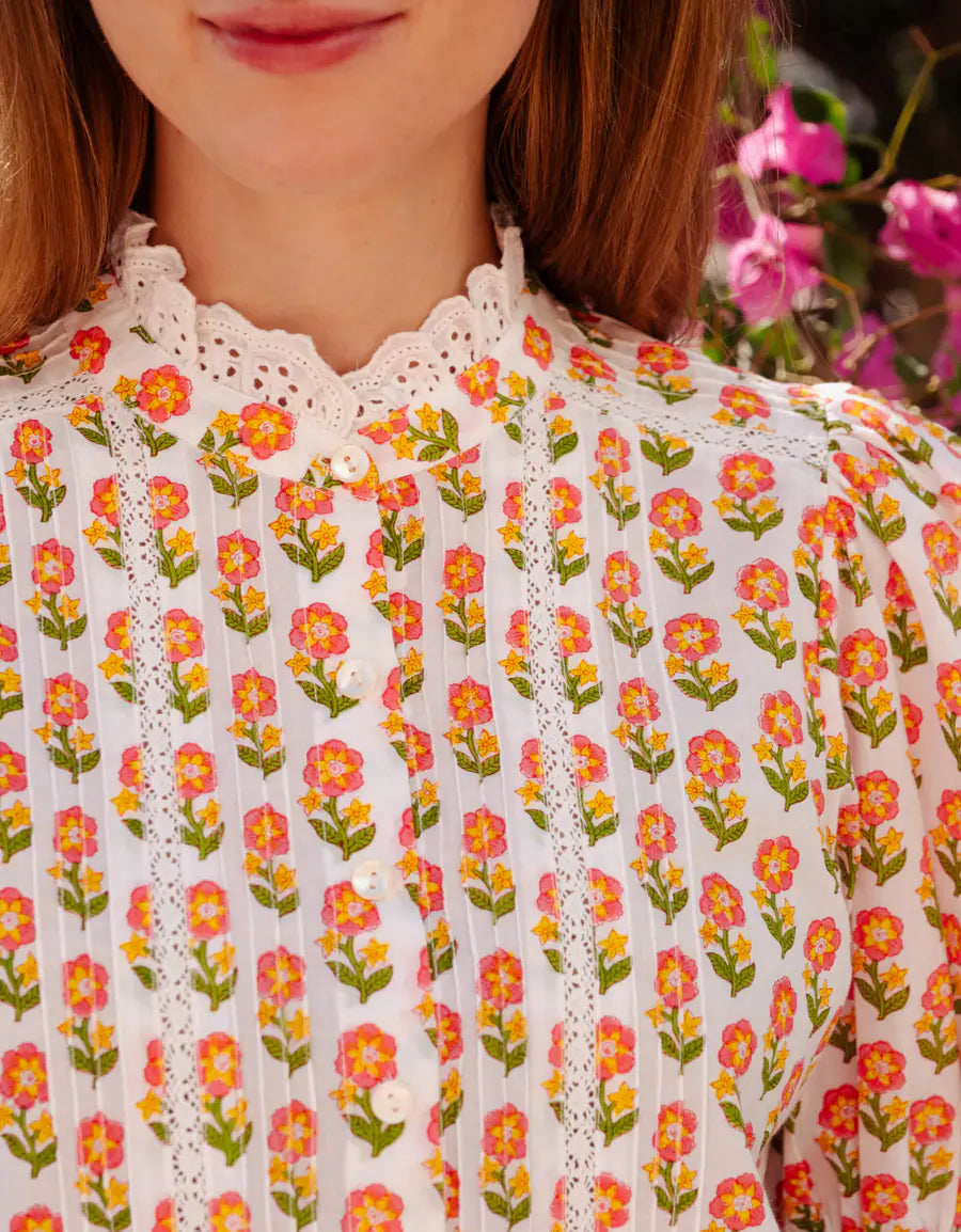PINK FLORET VERA BLOUSE