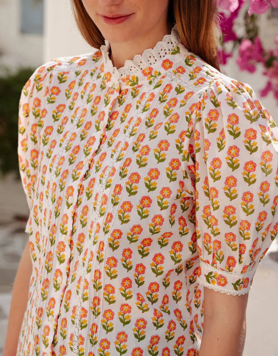 PINK FLORET VERA BLOUSE